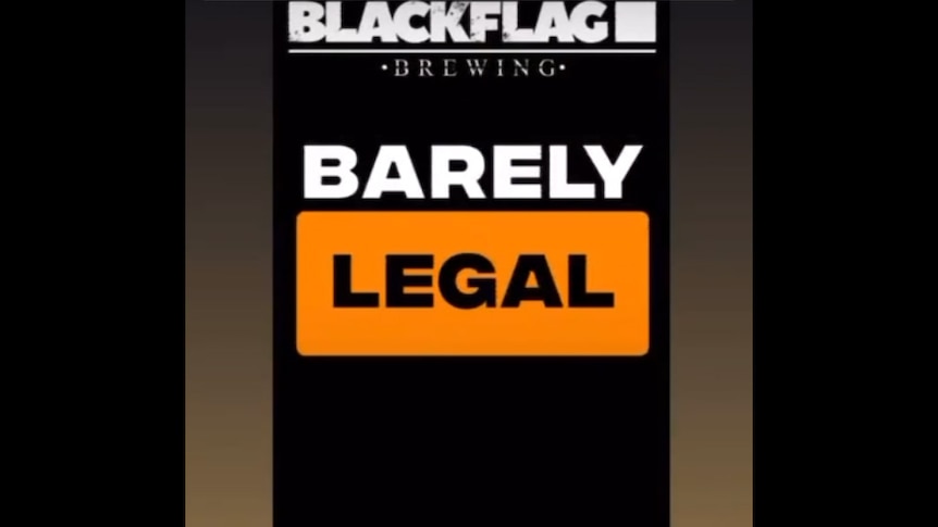 A black, orange and white graphic that reads Barely Legal in big letters