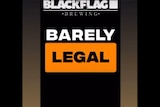 A black, orange and white graphic that reads Barely Legal in big letters