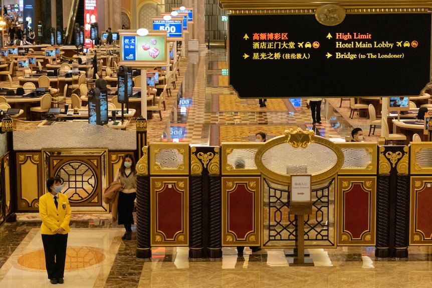 La entrada del casino veneciano. 