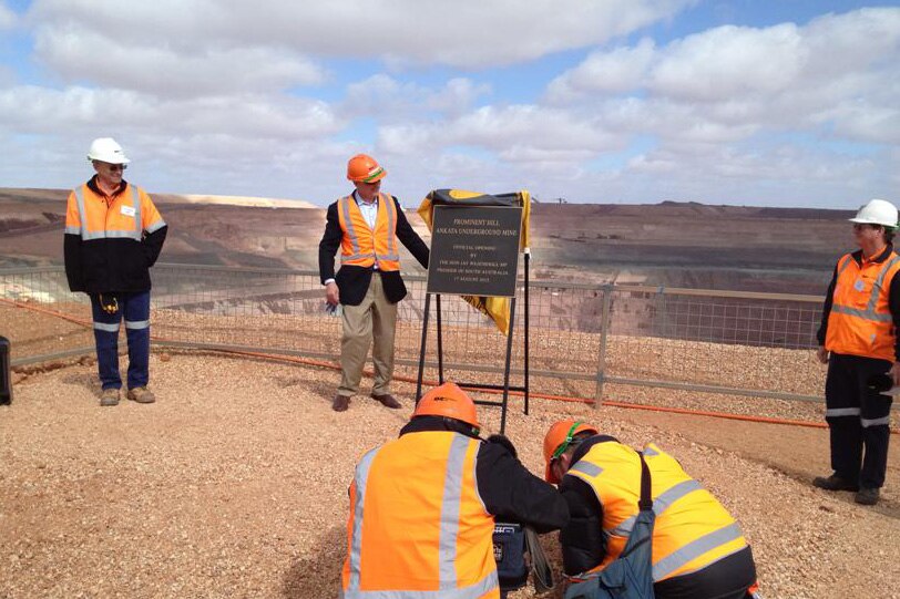 Official opening of $148m Prominent Hill shaft mine, 17 August 2012