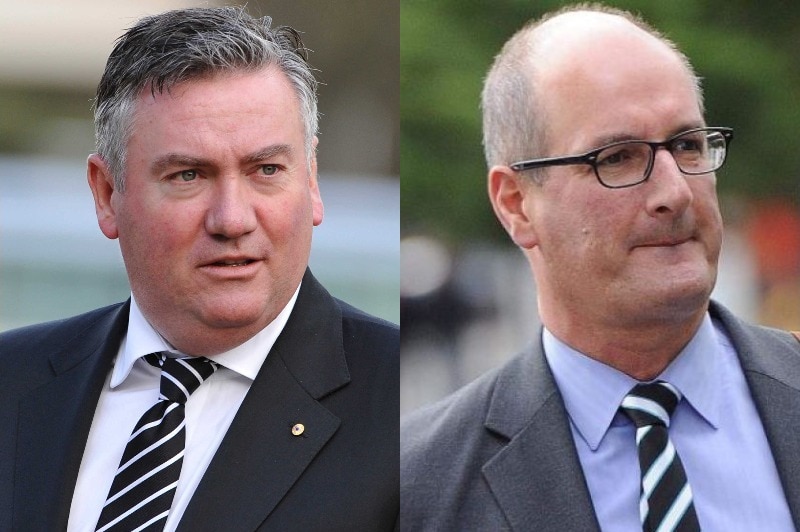 Collingwood president Eddie McGuire and Port Adelaide chairman David Koch.