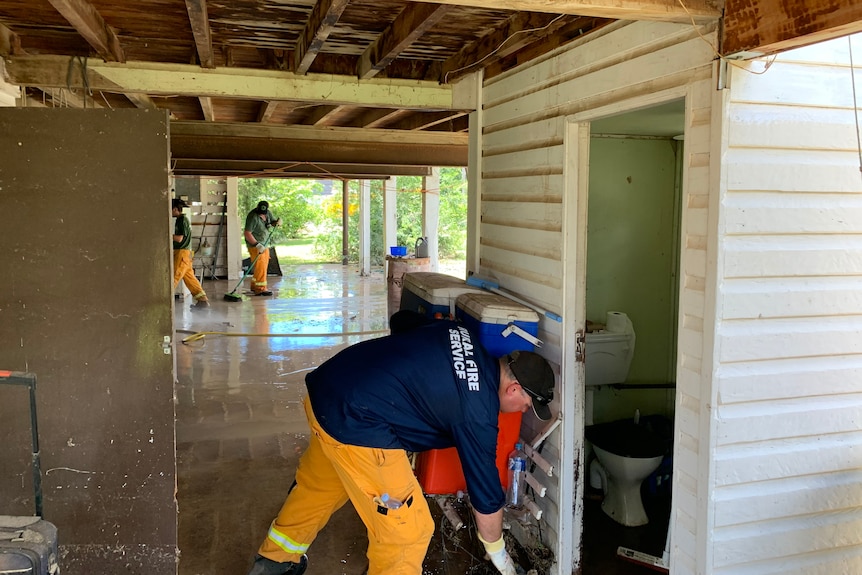 clean up of flooded home.