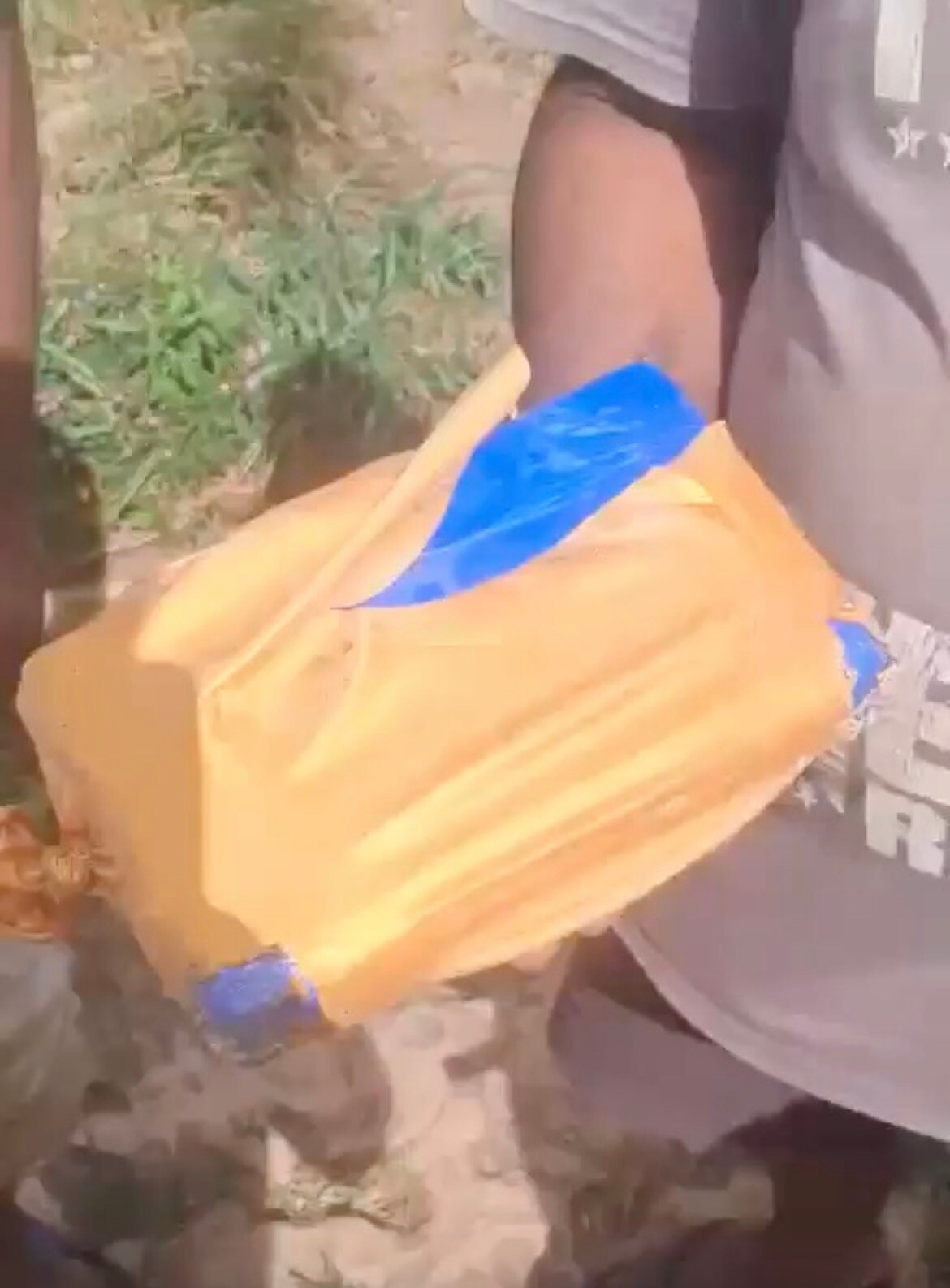 A wrapped package of cocaine