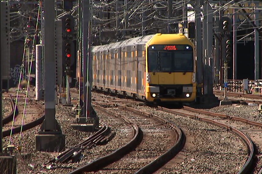 A Sydney train on tracks