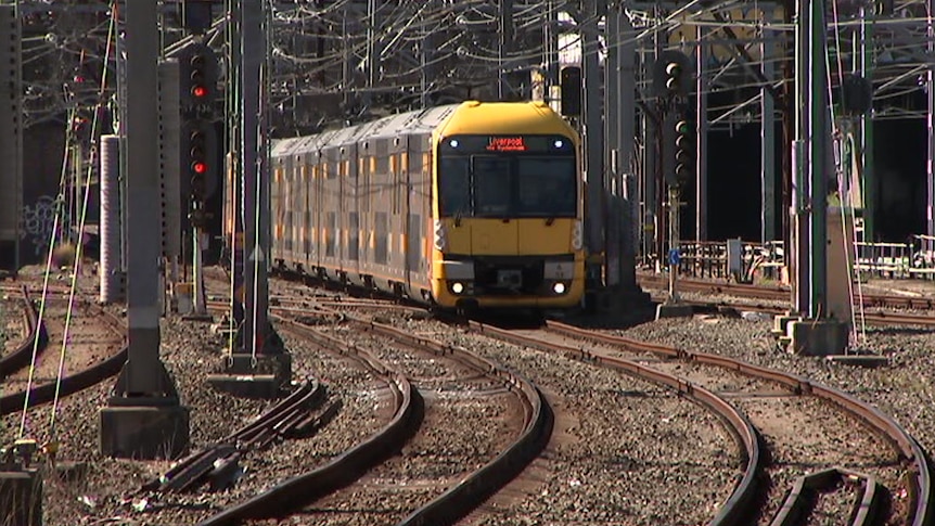 A Sydney train on tracks