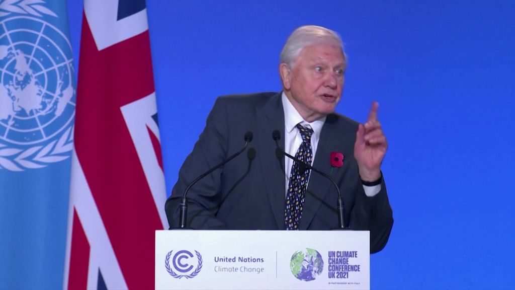 David Attenborough Addresses World Leaders At COP26 In Glasgow, Saying ...