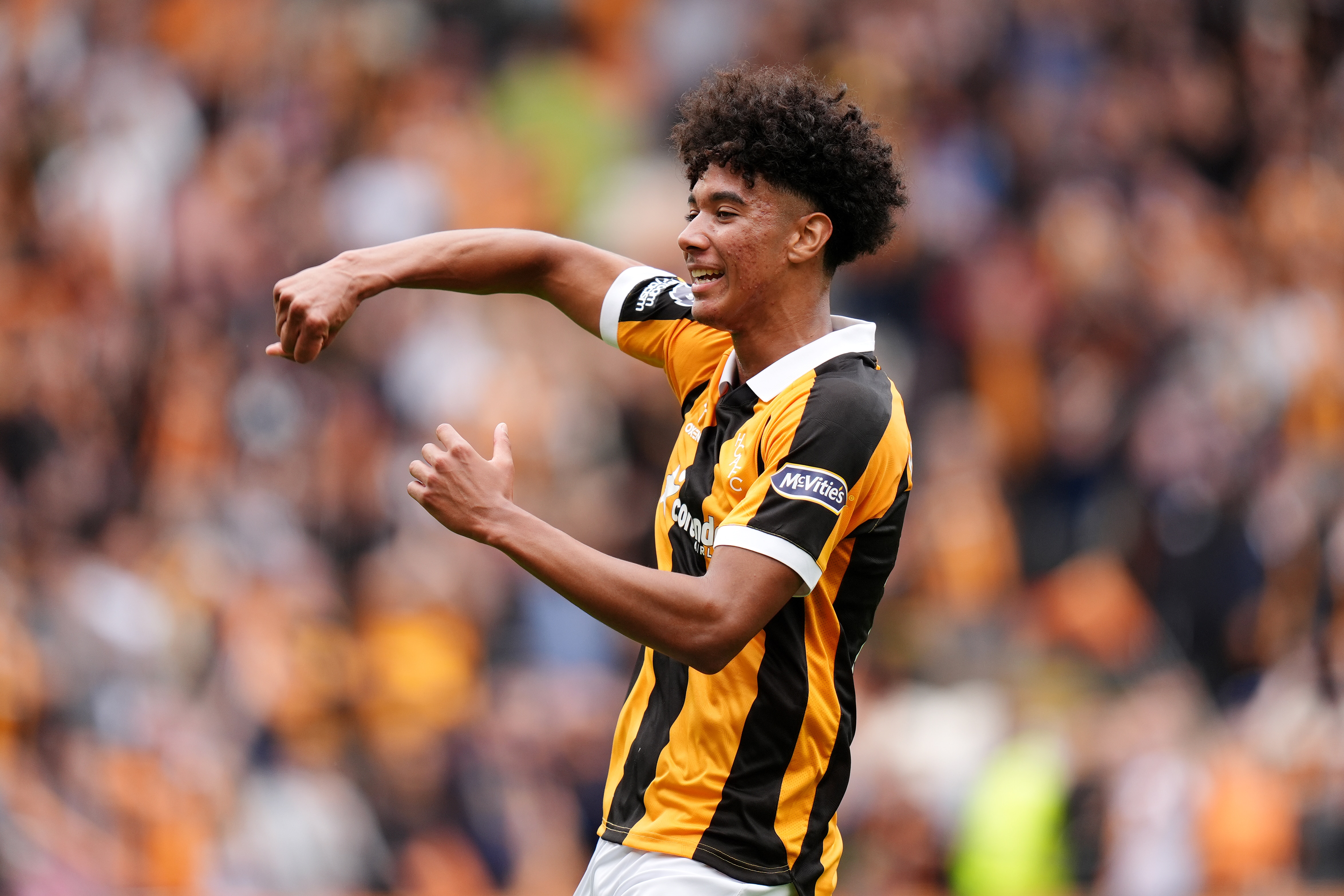 Lucas Herrington celebrates