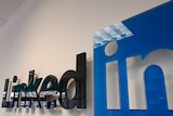 LinkedIn sign on wall