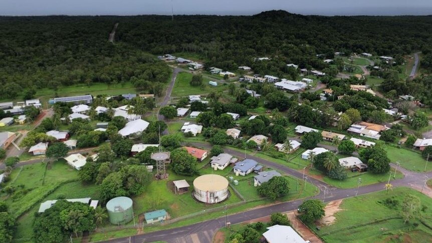 Aerial image of the Lockhart River township on Cape York