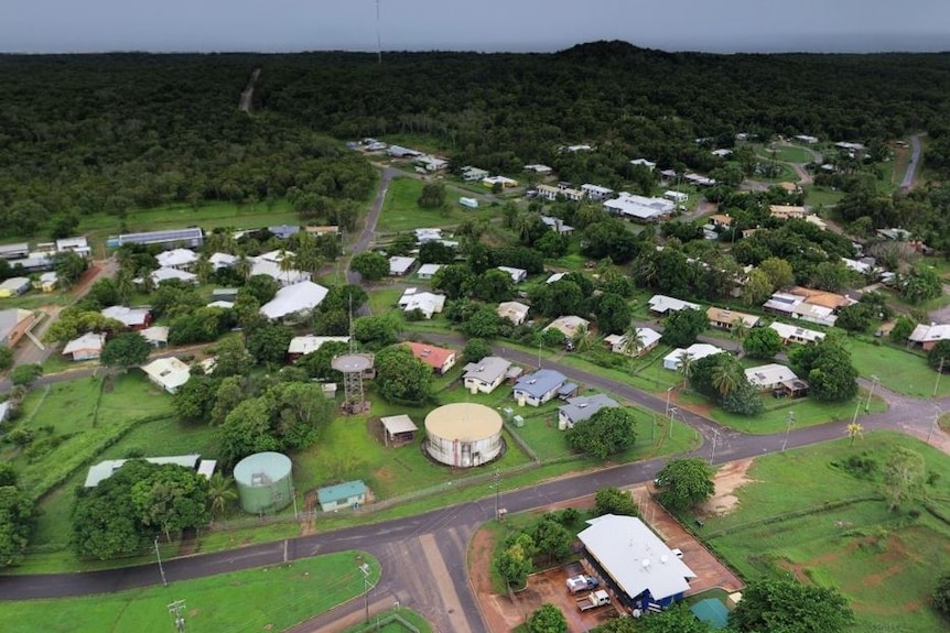 Aerial image of the Lockhart River township on Cape York