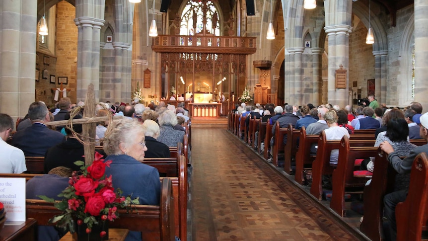 Easter service at St David's Anglican Cathedral in Hobart