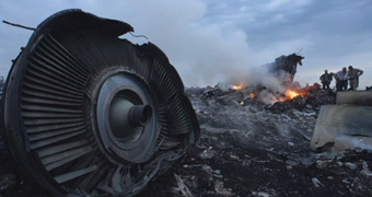 Wreckage of MH17
