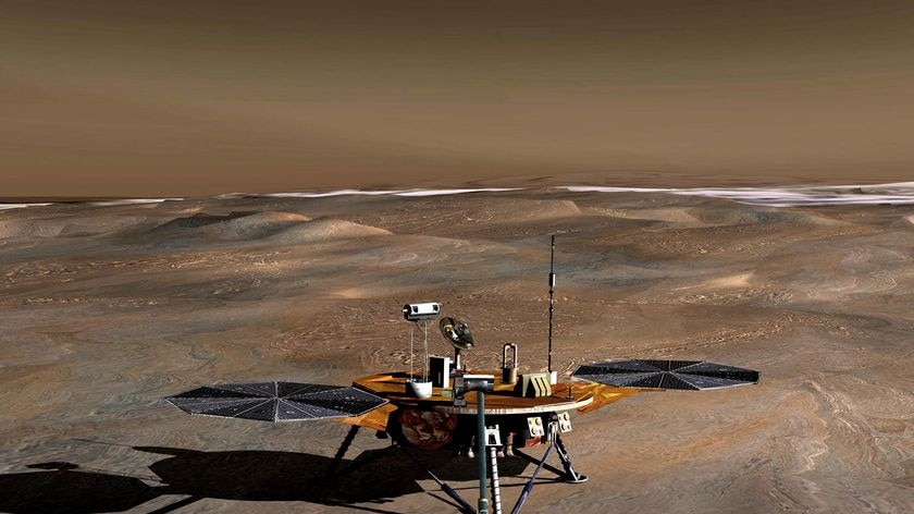 The Phoenix Mars Lander landed on Mars in May.