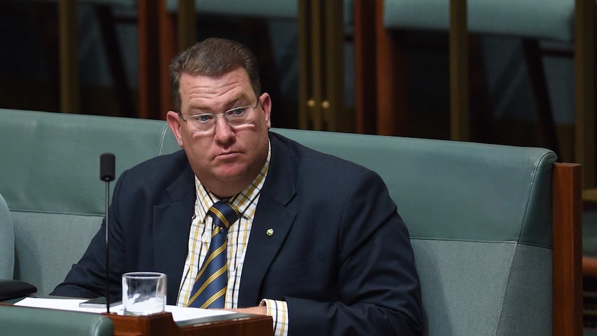 Scott Buchholz looks around the chamber during question time in the House of Representatives