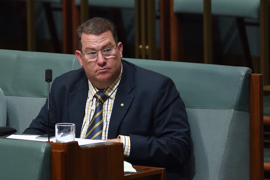 Scott Buchholz looks around the chamber during question time in the House of Representatives