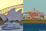 Harbour bridge and Opera House and Port Botany