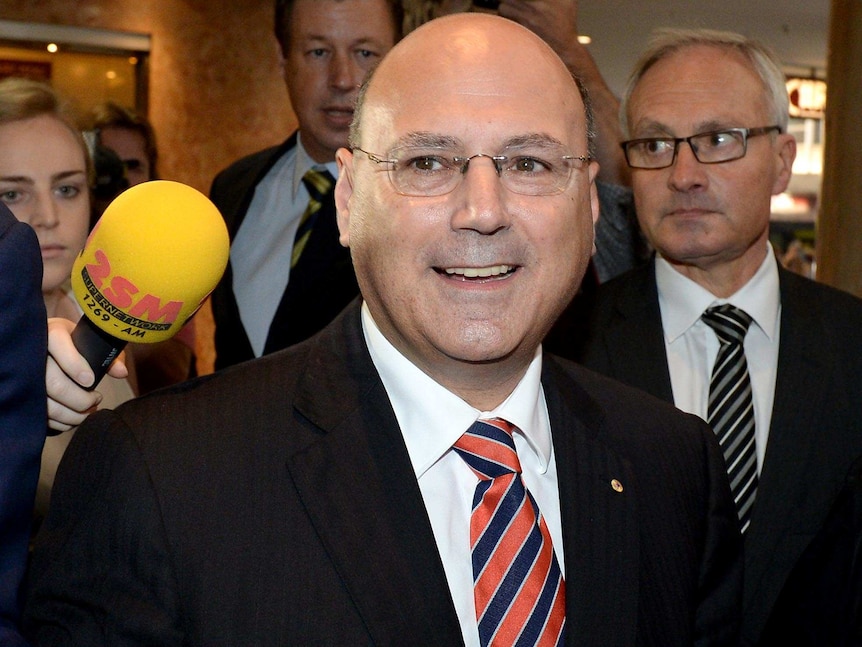 Senator Arthur Sinodinos arrives at the ICAC hearing into Australian Water Holdings.