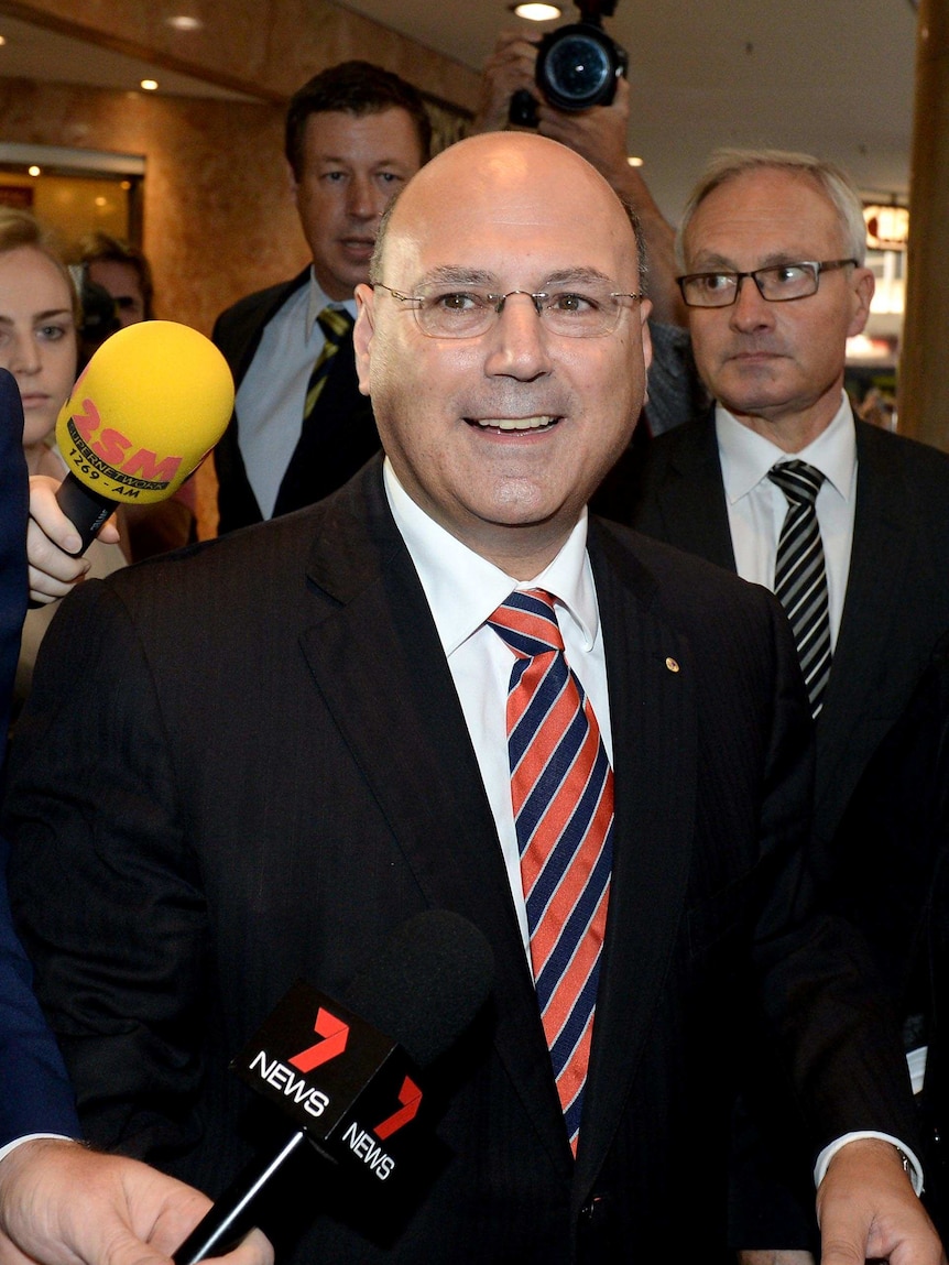 Senator Arthur Sinodinos arrives at the ICAC hearing into Australian Water Holdings.