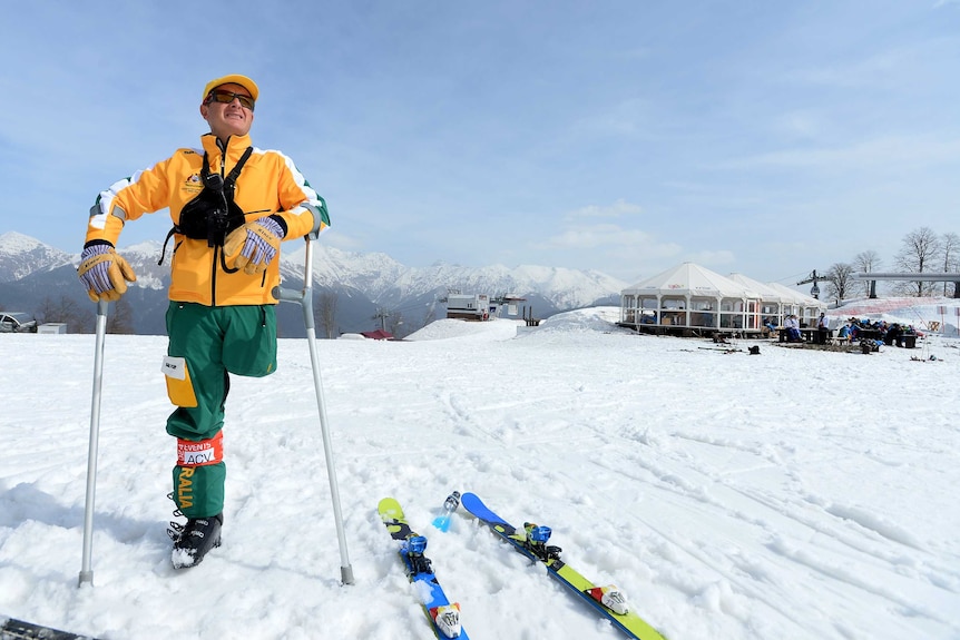 Michael Milton during training for the 2014 Sochi Winter Paralympic Games.