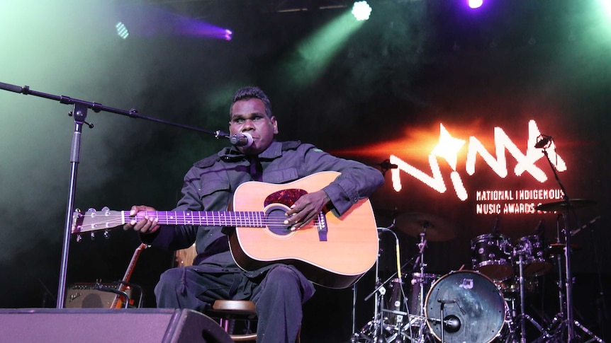 Geoffrey Gurrumul performs at National Indigenous Music Awards 2015