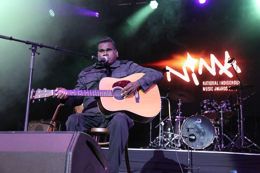 Geoffrey Gurrumul performs at National Indigenous Music Awards 2015