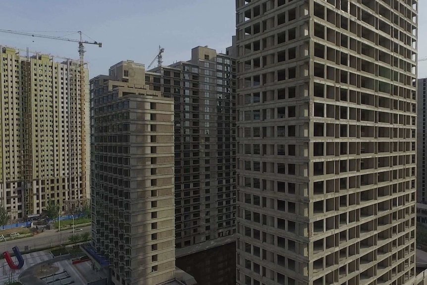 A ghost city in north-eastern China, built to accommodate workers who never came.