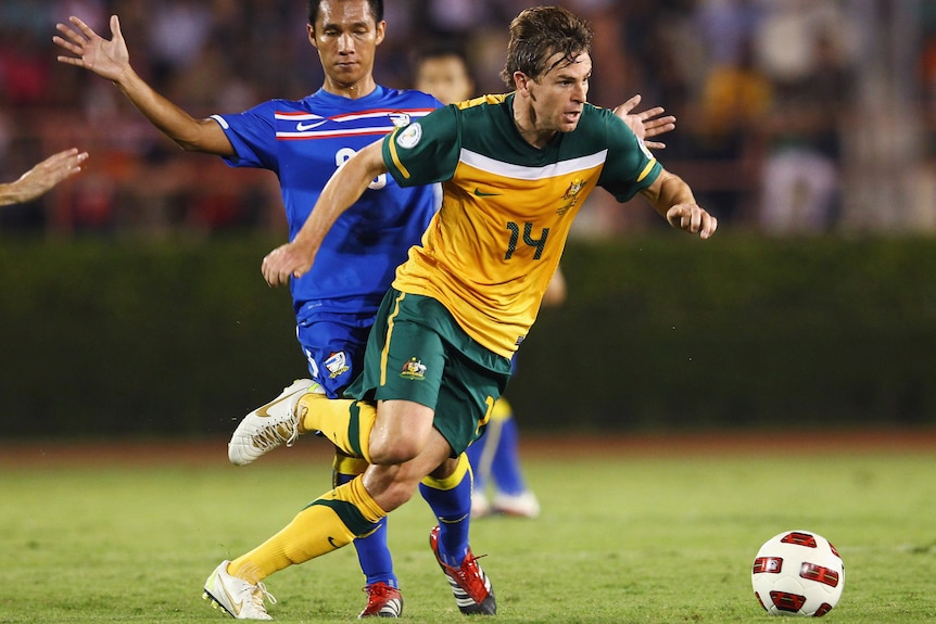 Hitman ... Brett Holman was responsible for Australia's winning goal.