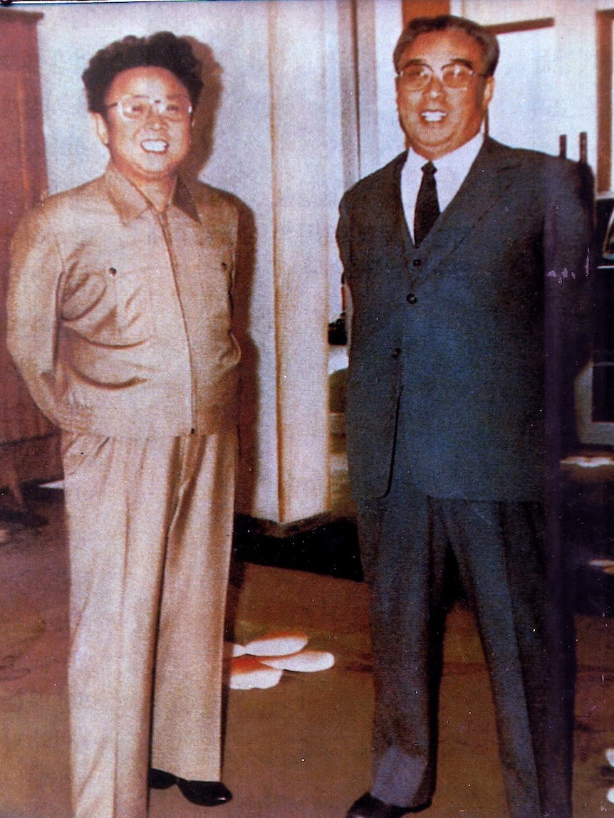 Kim Jong-il and Kim Il-sung
