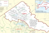 A map showing the boundaries of the electorate of Fenner.