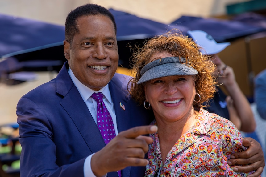 Larry Elder meets a supporter