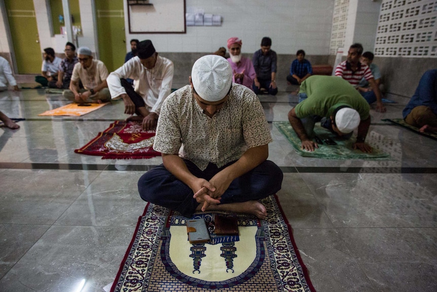 Ramadan prayer front on