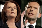 LtoR Prime Minister Julia Gillard and Opposition Leader Tony Abbott