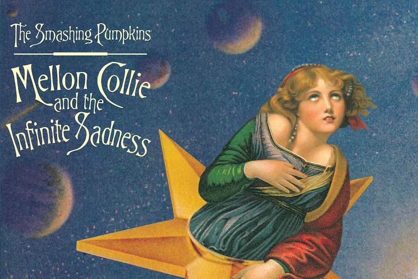 An album cover, featuring a drawing of a woman with a star around her waist.