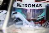 Lewis Hamilton sits in his car during practice for the 2018 Australian F1 Grand Prix in Melbourne.