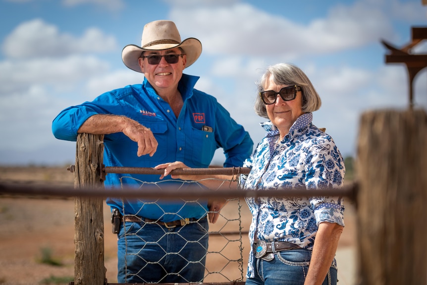 Nilpena Station cattle farmers Ross and Jane Fargher.