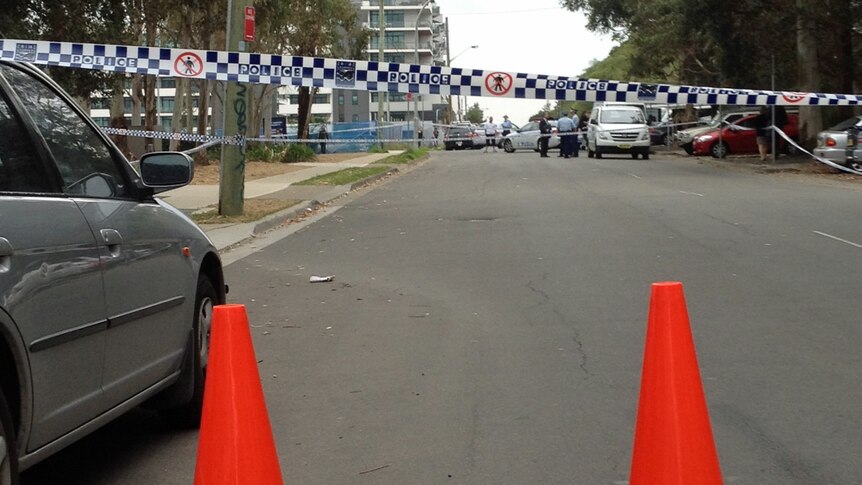 The scene of a shooting in western Sydney
