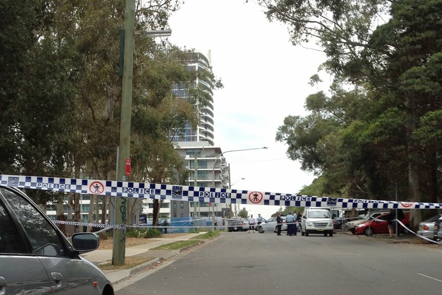 The scene of a shooting in western Sydney