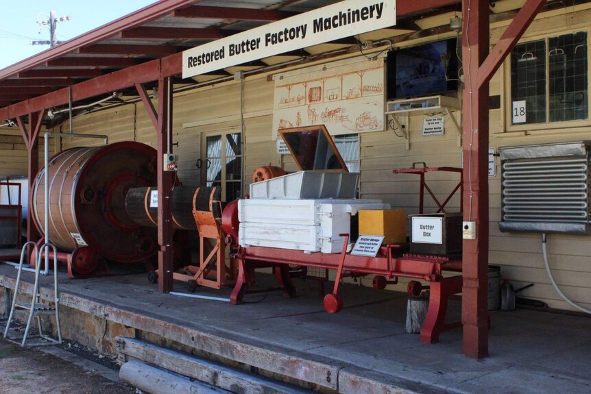 Restored butter factory machinery at Busselton Museum