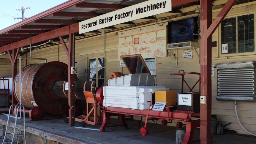 Restored butter factory machinery at Busselton Museum