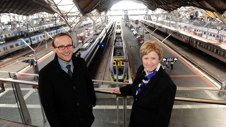 Greens leader Christine Milne (right) and deputy leader Adam Bandt