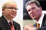Composite image of former prime minister Kevin Rudd and Senator Cory Bernardi.