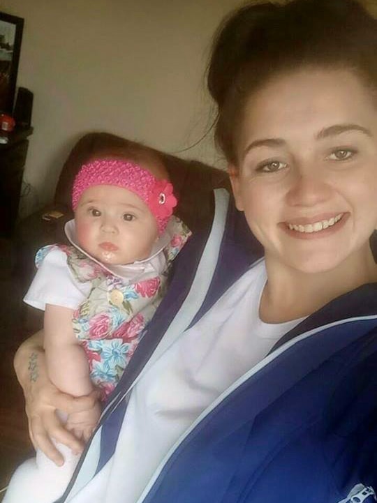 Makayla McGillvery with baby
