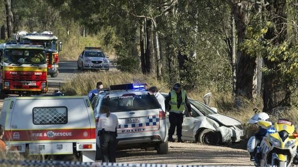 A 15-year-old boy has been charged with stealing the car of a good Samaritan who had stopped to help him after a crash in the Lockyer Valley.