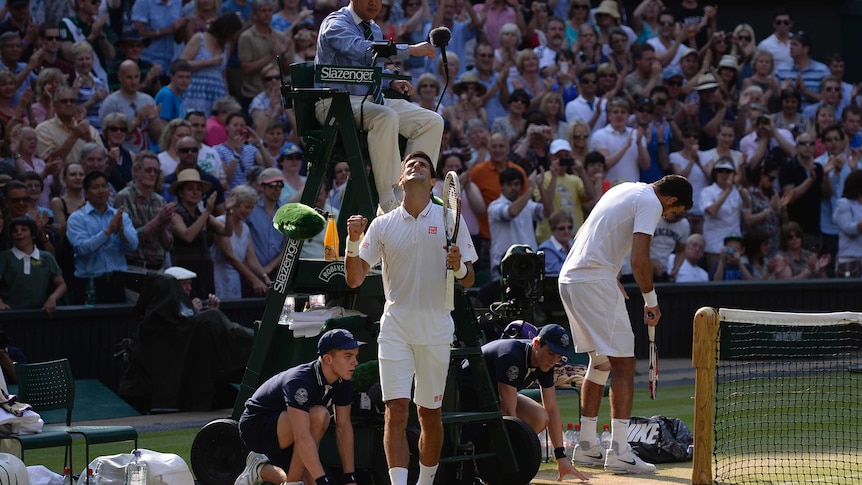 Novak Djokovic wins his Wimbledon semi-final