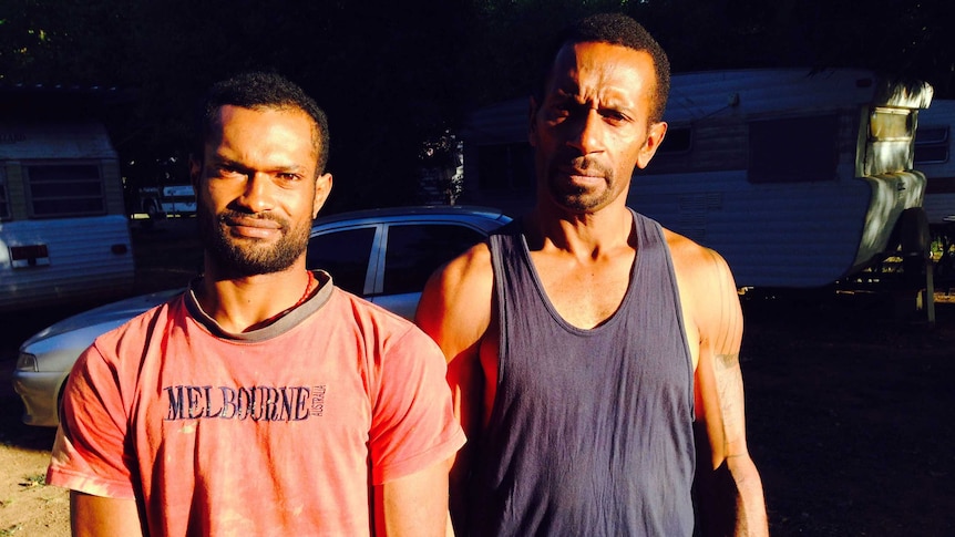 Fijian workers Patero kanwabu and Mitieli Natale