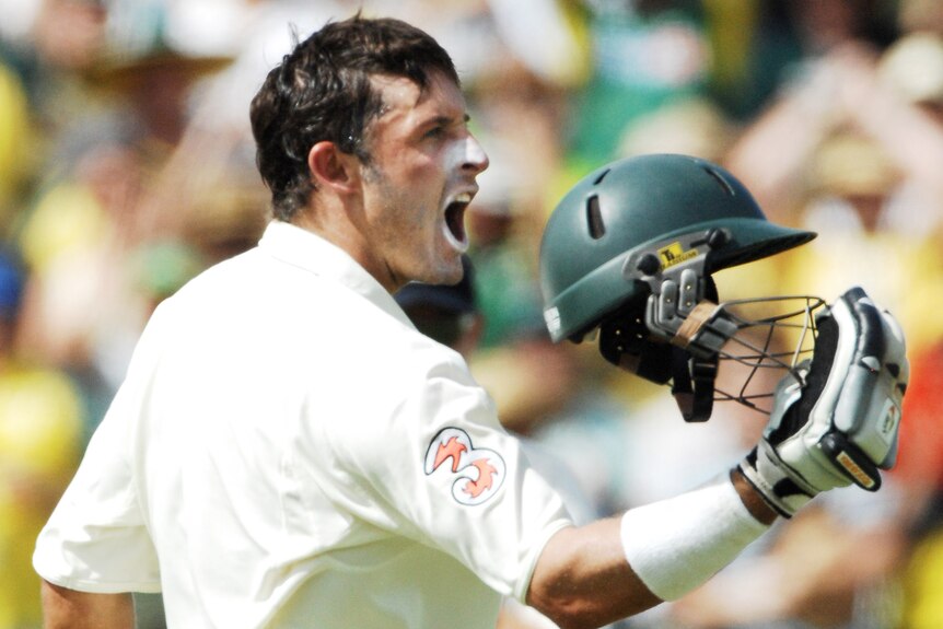 Michael Hussey remembers it being a hot, difficult day to bat, on his way to a century.
