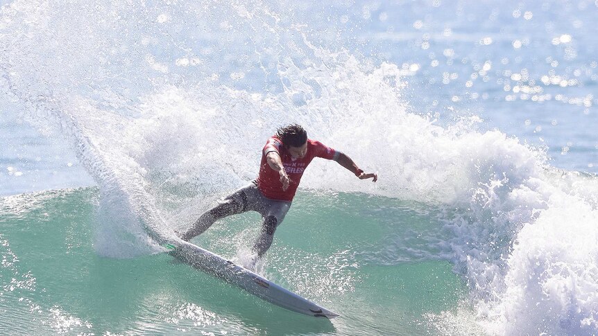 Julian Wilson competing at the WSL event in California