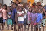 Gurindji children singing their song about Gough Whitlam and Vincent Lingiari.