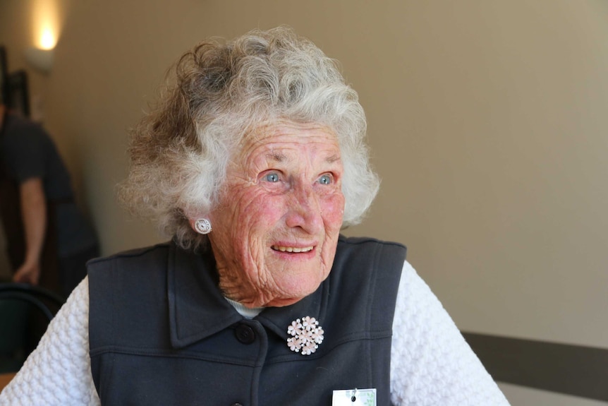 Aged care resident Claire Palmer.