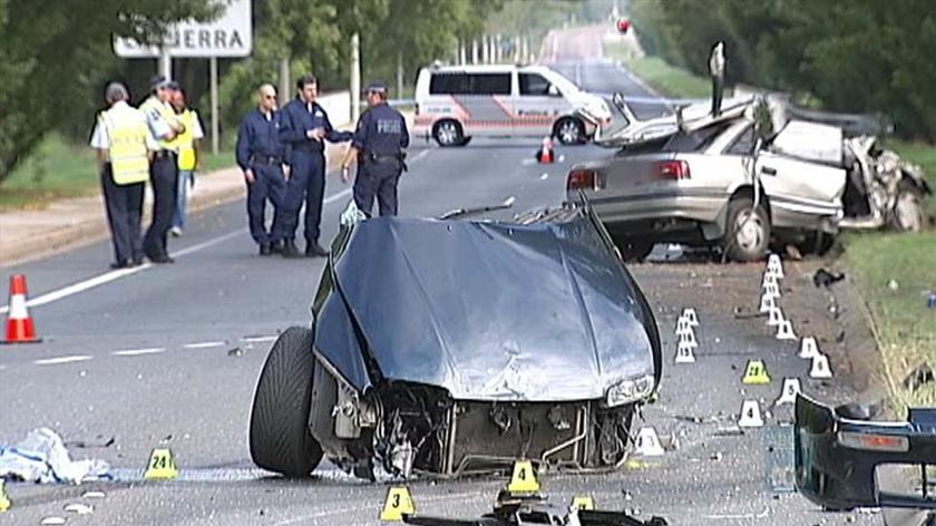 A senior NSW police officer has described the scene of the fatal car accident in Narrabundah last year in which 4 people died.